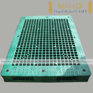 Pallet Nhựa Cũ 1500x1500x150mm (Xanh lá)
