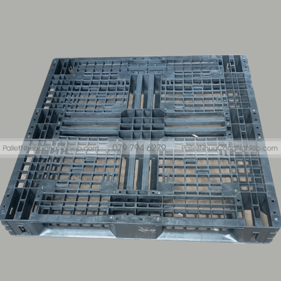 Pallet Nhựa Cũ 1100x1100x130mm màu đen