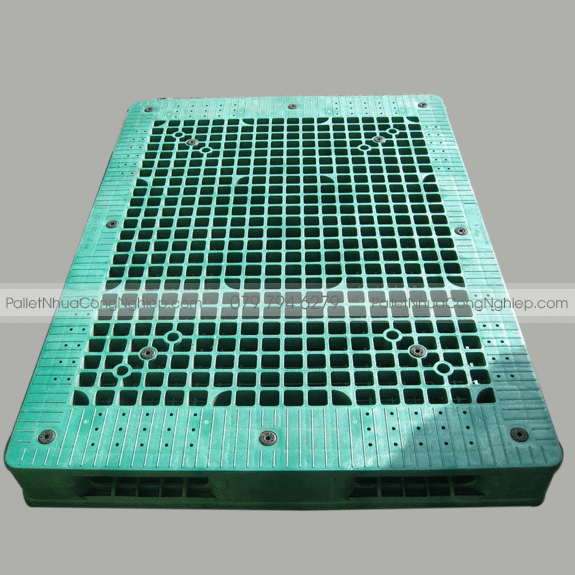 Pallet Nhựa Cũ 1500x1500x150mm xanh lá