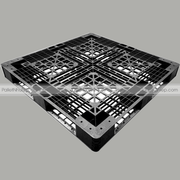 Pallet Nhựa Màu Đen 1100x1100x120mm