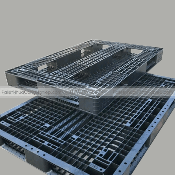 Pallet Nhựa Cũ 1100x1500x150mm màu đen