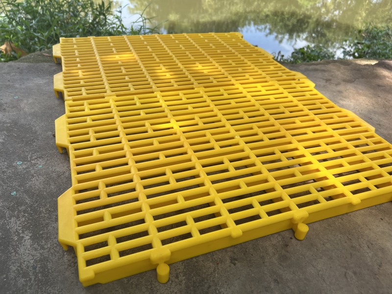 Mặt lưới nhựa có khe thoáng đều, đảm bảo độ bền và an toàn khi sử dụng trong môi trường chăn nuôi