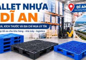 Pallet nhựa Dĩ An – Báo giá, kích thước và địa chỉ mua uy tín